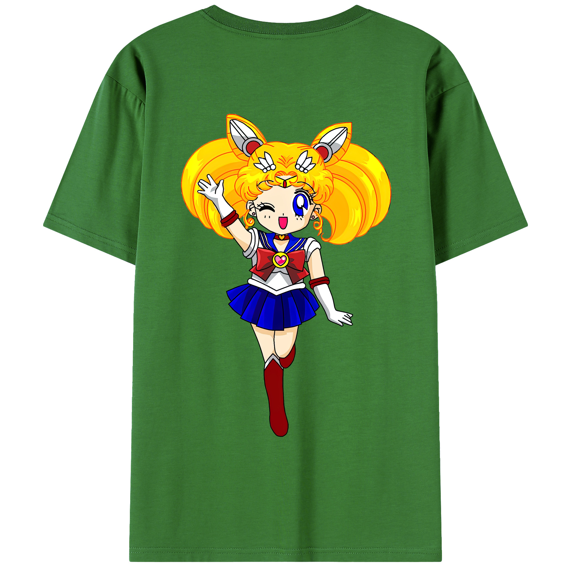 （画像用） 美少女戦士セーラームーン 月野 うさぎ つきの うさぎ Sailor Moon Tsukino Usagi レディース半袖Tシャツ(バックプリント)